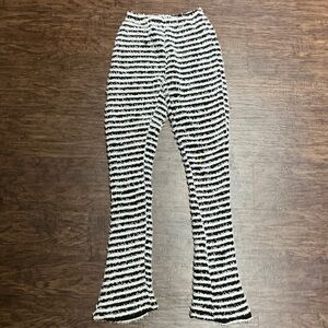 Striped Black and White Track Pants